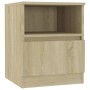Mesita de noche madera contrachapada roble Sonoma 40x40x50 cm de vidaXL, Mesitas de noche - Ref: Foro24-806163, Precio: 49,03...