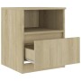 Mesita de noche madera contrachapada roble Sonoma 40x40x50 cm de vidaXL, Mesitas de noche - Ref: Foro24-806163, Precio: 49,03...