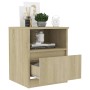 Mesita de noche madera contrachapada roble Sonoma 40x40x50 cm de vidaXL, Mesitas de noche - Ref: Foro24-806163, Precio: 49,03...