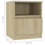 Mesita de noche madera contrachapada roble Sonoma 40x40x50 cm de vidaXL, Mesitas de noche - Ref: Foro24-806163, Precio: 49,03...