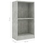 Estantería de madera de ingeniería gris hormigón 40x24x75 cm en Librerías y estanterías | Comprar online en Foru.es