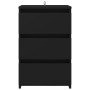 Mesita de noche madera contrachapada negro 40x35x62,5 cm de vidaXL, Mesitas de noche - Ref: Foro24-806213, Precio: 64,59 €, D...