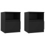 Mesitas de noche 2 uds madera contrachapada negro 40x40x50 cm de vidaXL, Mesitas de noche - Ref: Foro24-806160, Precio: 65,15...