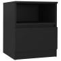 Mesitas de noche 2 uds madera contrachapada negro 40x40x50 cm de vidaXL, Mesitas de noche - Ref: Foro24-806160, Precio: 65,15...