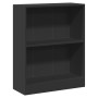 Estantería madera de ingeniería negro 60x24x76 cm en Librerías y estanterías | Comprar online en Foru.es
