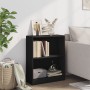 Estantería madera de ingeniería negro 60x24x76 cm en Librerías y estanterías | Comprar online en Foru.es