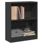 Estantería madera de ingeniería negro 60x24x76 cm en Librerías y estanterías | Comprar online en Foru.es