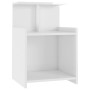 Mesita de noche madera contrachapada blanco brillo 40x35x60 cm de vidaXL, Mesitas de noche - Ref: Foro24-806187, Precio: 36,2...