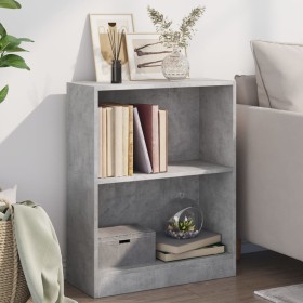 Estantería madera de ingeniería gris hormigón 60x24x76 cm en Librerías y estanterías | Comprar online en Foru.es