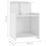 Mesita de noche madera contrachapada blanco brillo 40x35x60 cm de vidaXL, Mesitas de noche - Ref: Foro24-806187, Precio: 36,2...