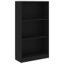 Estantería de 3 niveles madera contrachapada negra 60x24x109cm en Librerías y estanterías | Comprar online en Foru.es