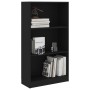 Estantería de 3 niveles madera contrachapada negra 60x24x109cm en Librerías y estanterías | Comprar online en Foru.es