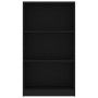 Estantería de 3 niveles madera contrachapada negra 60x24x109cm en Librerías y estanterías | Comprar online en Foru.es
