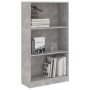 Estantería de 3 niveles contrachapada gris hormigón 60x24x109cm en Librerías y estanterías | Comprar online en Foru.es