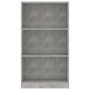 Estantería de 3 niveles contrachapada gris hormigón 60x24x109cm en Librerías y estanterías | Comprar online en Foru.es