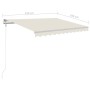 Toldo retráctil manual con postes crema 3,5x2,5 m en Toldos | Comprar online en Foru.es