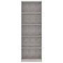 Estantería de 5 niveles contrachapada gris hormigón 60x24x175cm en Librerías y estanterías | Comprar online en Foru.es