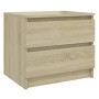 Mesitas de noche 2 uds contrachapado roble Sonoma 50x39x43,5 cm de vidaXL, Mesitas de noche - Ref: Foro24-806200, Precio: 81,...