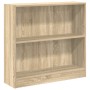 Estantería de madera contrachapada color roble 80x24x75 cm en Librerías y estanterías | Comprar online en Foru.es