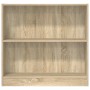 Estantería de madera contrachapada color roble 80x24x75 cm en Librerías y estanterías | Comprar online en Foru.es