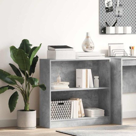 Estantería de madera contrachapada gris hormigón 80x24x75 cm en Librerías y estanterías | Comprar online en Foru.es