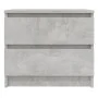 Concrete gray plywood bedside table 50x39x43.5cm by vidaXL, Nightstands - Ref: Foro24-806201, Price: 41,78 €, Discount: %