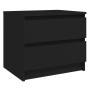 Mesitas de noche 2 uds madera contrachapada negro 50x39x43,5 cm de vidaXL, Mesitas de noche - Ref: Foro24-806196, Precio: 73,...
