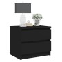 Mesitas de noche 2 uds madera contrachapada negro 50x39x43,5 cm de vidaXL, Mesitas de noche - Ref: Foro24-806196, Precio: 73,...
