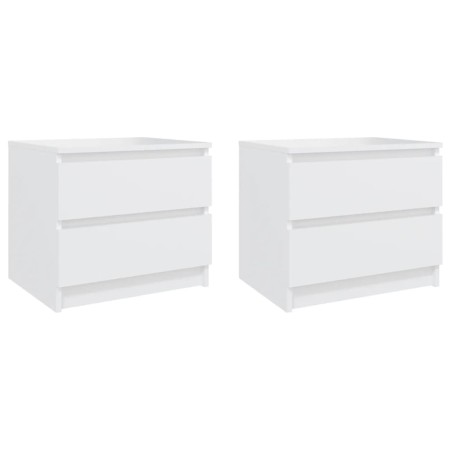 Mesitas de noche 2 uds madera contrachapada blanco 50x39x43,5cm de vidaXL, Mesitas de noche - Ref: Foro24-806194, Precio: 91,...
