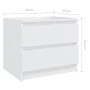 Nachttische, 2 Stück, weißes Sperrholz, 50 x 39 x 43,5 cm von vidaXL, Nachttische - Ref: Foro24-806194, Preis: 89,75 €, Rabat...