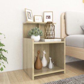Mesitas de noche 2 uds contrachapada roble Sonoma 40x35x60 cm de vidaXL, Mesitas de noche - Ref: Foro24-806182, Precio: 52,18...