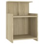 Mesitas de noche 2 uds contrachapada roble Sonoma 40x35x60 cm de vidaXL, Mesitas de noche - Ref: Foro24-806182, Precio: 52,18...