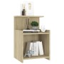 Mesitas de noche 2 uds contrachapada roble Sonoma 40x35x60 cm de vidaXL, Mesitas de noche - Ref: Foro24-806182, Precio: 52,18...
