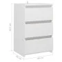 Mesita de noche madera de ingeniería blanco 40x35x62,5 cm de vidaXL, Mesitas de noche - Ref: Foro24-806211, Precio: 60,48 €, ...