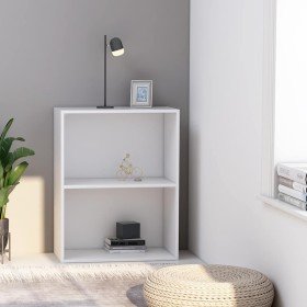 Estantería de 2niveles madera contrachapada blanca 60x30x76,5cm en Librerías y estanterías | Comprar online en Foru.es