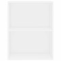 Estantería de 2niveles madera contrachapada blanca 60x30x76,5cm en Librerías y estanterías | Comprar online en Foru.es