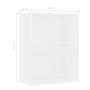 Estantería de 2niveles madera contrachapada blanca 60x30x76,5cm en Librerías y estanterías | Comprar online en Foru.es