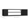 Mueble de TV colgante madera contrachapada negro 100x30x26,5 cm de vidaXL, Muebles TV - Ref: Foro24-806230, Precio: 45,51 €, ...