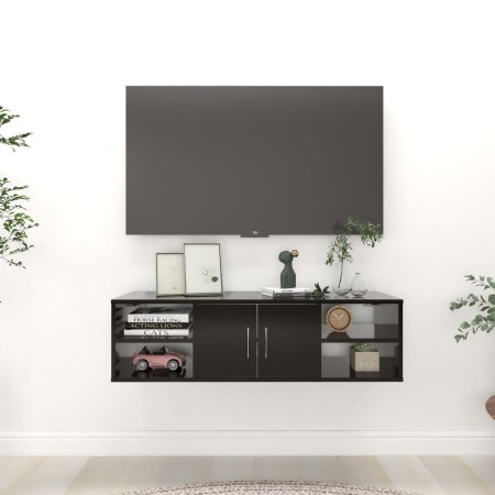 Estantería de pared madera contrachapada negro 102x30x29 cm de vidaXL, Estantes y estanterías - Ref: Foro24-806257, Precio: 6...