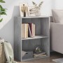 Estantería 2 niveles contrachapada gris hormigón 60x30x76,5cm en Librerías y estanterías | Comprar online en Foru.es
