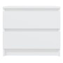 Mesita de noche madera contrachapada blanco 50x39x43,5 cm de vidaXL, Mesitas de noche - Ref: Foro24-806193, Precio: 62,41 €, ...