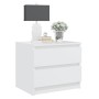 Mesita de noche madera contrachapada blanco 50x39x43,5 cm de vidaXL, Mesitas de noche - Ref: Foro24-806193, Precio: 62,41 €, ...