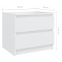 Mesita de noche madera contrachapada blanco 50x39x43,5 cm de vidaXL, Mesitas de noche - Ref: Foro24-806193, Precio: 62,41 €, ...