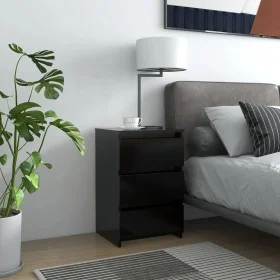 Bedside tables 2 units engineered wood black 40x35x62.5cm by vidaXL, Nightstands - Ref: Foro24-806214, Price: 95,48 €, Discou...