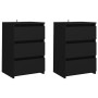 Mesitas de noche 2 uds madera de ingeniería negro 40x35x62,5cm de vidaXL, Mesitas de noche - Ref: Foro24-806214, Precio: 92,5...