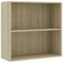 Estantería de madera de ingeniería roble Sonoma 80x30x76,5 cm en Librerías y estanterías | Comprar online en Foru.es