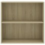 Estantería de madera de ingeniería roble Sonoma 80x30x76,5 cm en Librerías y estanterías | Comprar online en Foru.es
