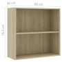 Estantería de madera de ingeniería roble Sonoma 80x30x76,5 cm en Librerías y estanterías | Comprar online en Foru.es
