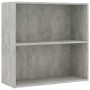 Estantería 2 niveles contrachapada gris hormigón 80x30x76,5cm en Librerías y estanterías | Comprar online en Foru.es