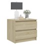 Mesita de noche madera contrachapada roble Sonoma 50x39x43,5 cm de vidaXL, Mesitas de noche - Ref: Foro24-806199, Precio: 53,...